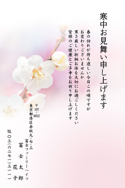 寒中見舞い BW-002