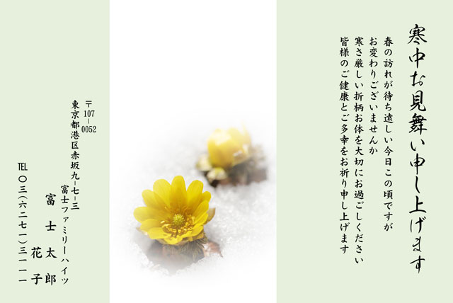 寒中見舞い BW-006